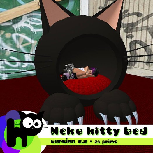 FreakyDesign - Neko Kitty bed T2 Black