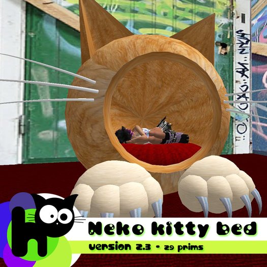 FreakyDesign - Neko Kitty bed T2 orange