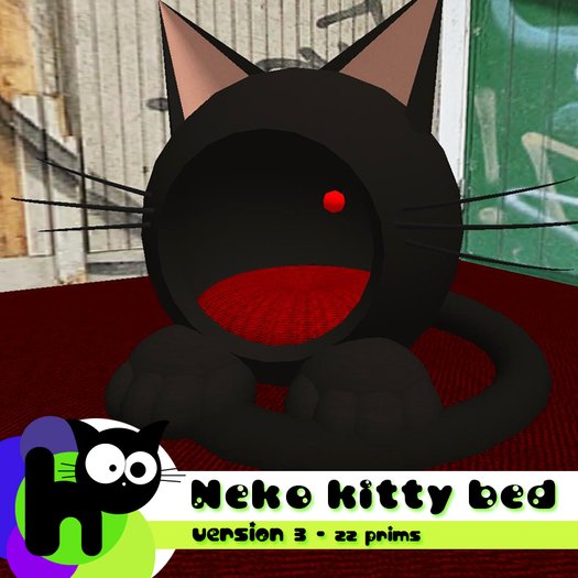 FreakyDesign - Neko Kitty bed T3 Black