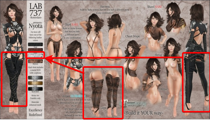 [LAB737] Nyota Legs (snow)