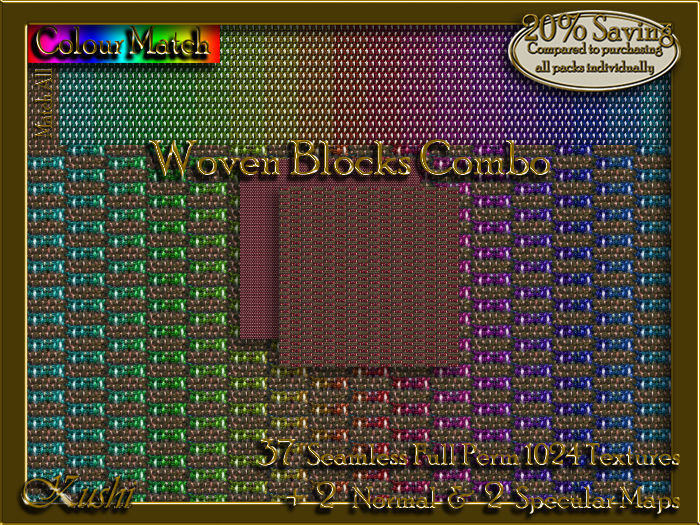 !Kushi! WovenBlocksCOMBO Textures -WearToUnpack