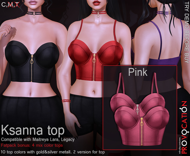 [Provocation] Ksanna top-Pink