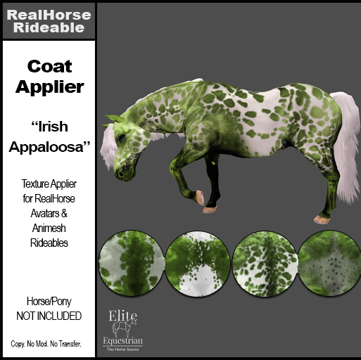 *E* RHR - Coat Applier - irish Appaloosa [Add & Click]