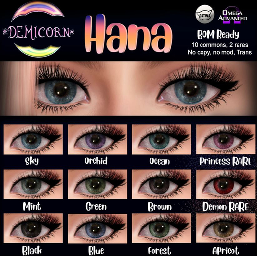 {Demicorn} Hana Eyes - Demon RARE