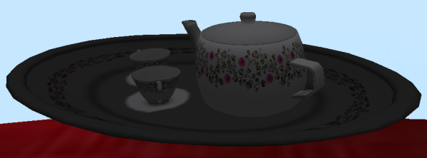 Black Sculpt Tea Set