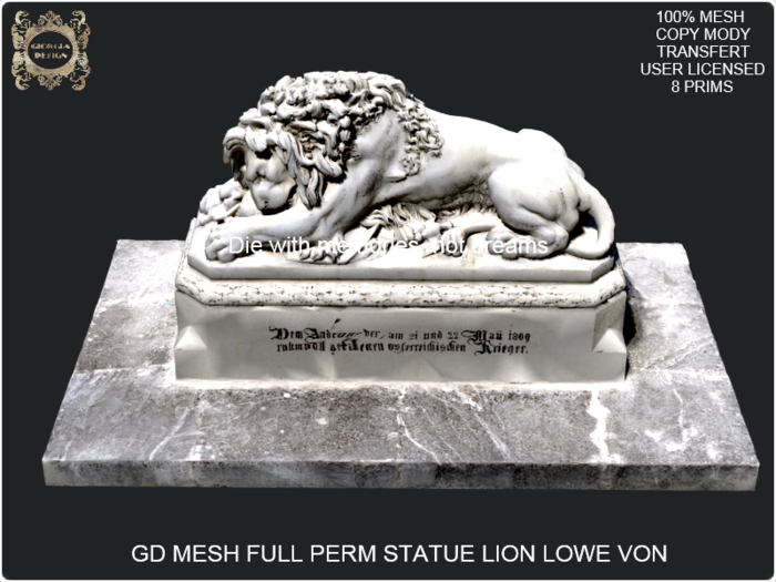 GD MESH FULL PERM STATUE LION LOWE VON