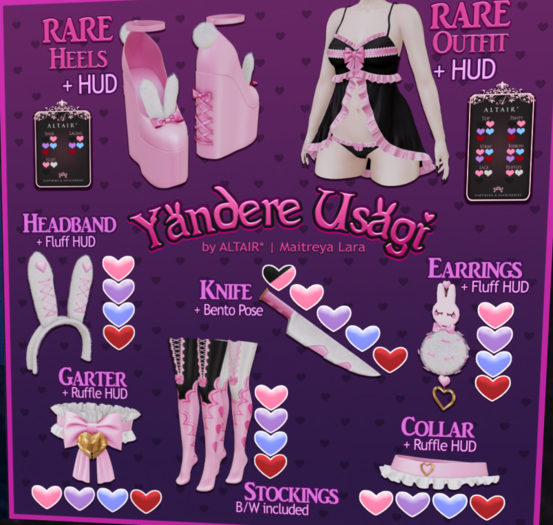 ALTAIR* plush bunny headband .pink.