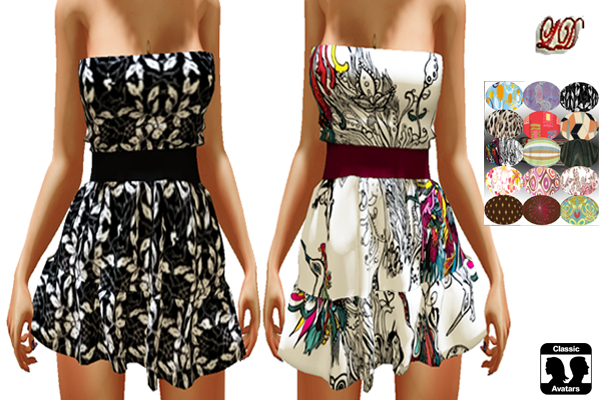 {LD}Clothing-Ruffle Summer Dress with HUD