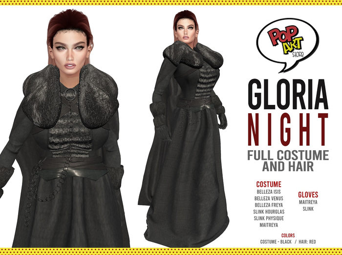 POPART STORE - GLORIA NIGHT  FULL COSTUME AND HAIR