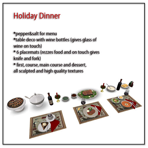Belle Belle Christmas Dinner for 6