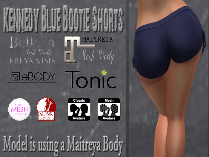 Kennedy Bootie Shorts -Blue