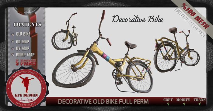 Decorative Old Bike Full Permission ADD