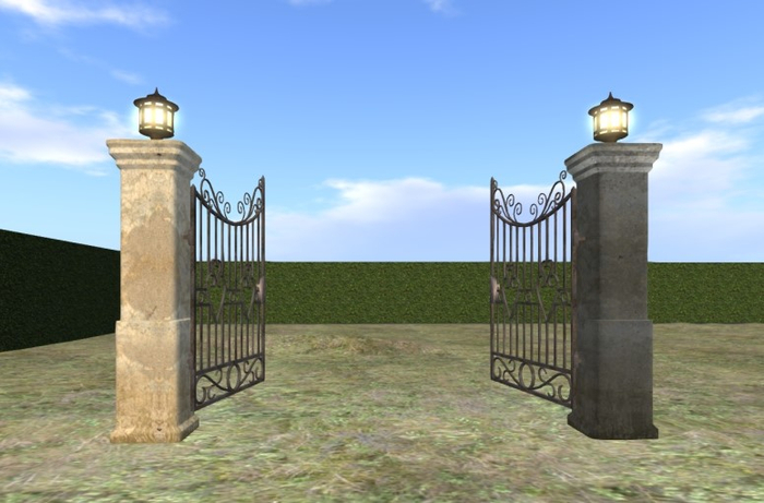 Decorative Iron Gates - 9 prims