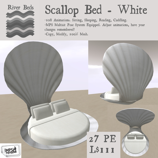 *Scallop Bed - White*