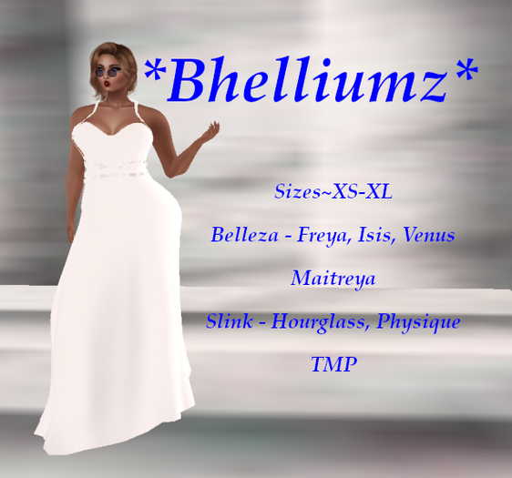 *Bhelliumz* Harness white gown pack