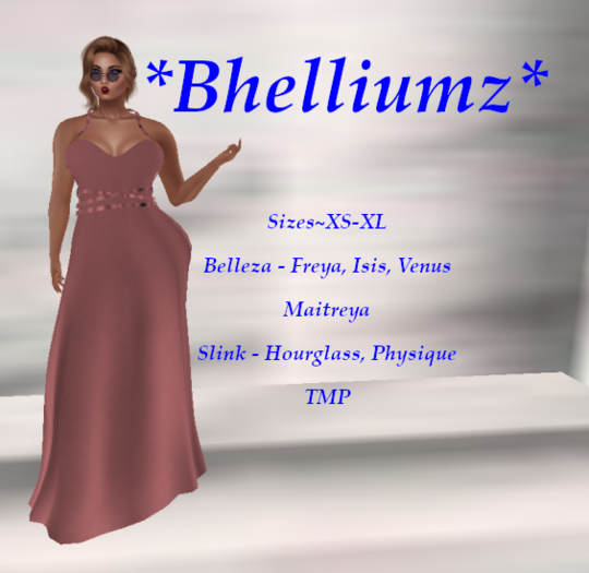 *Bhelliumz* Harness pink gown pack