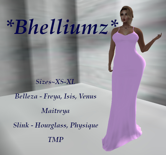 *Bhelliumz* Bare back gown pink pack