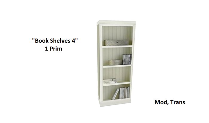 Book Shelves 4 - 1 Prim