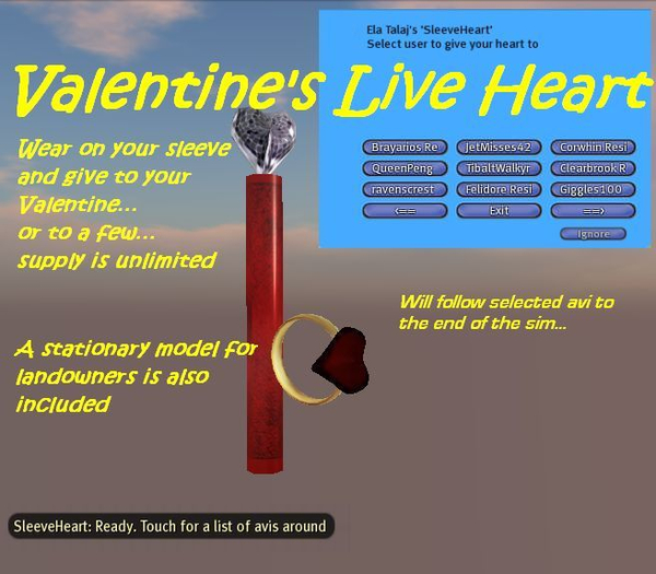 Valentine's Live Heart Follower