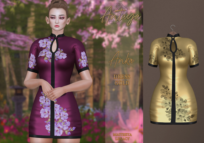 :: ANTAYA :: Dress <Anka> Gold (wear)