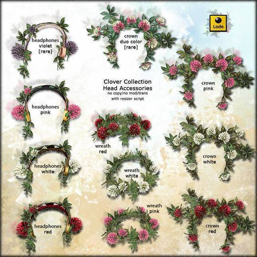 *LODE* Head Accessory - Clover Headphones [violet] RARE