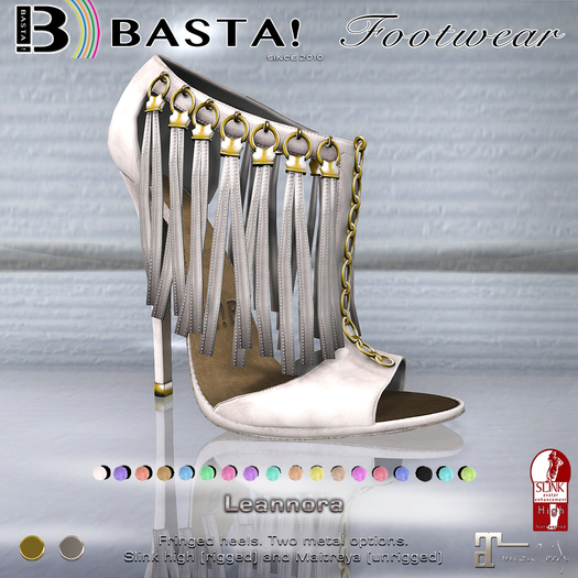 [ B! ] :LEANNORA: Fringed heels - BASTA! Footwear