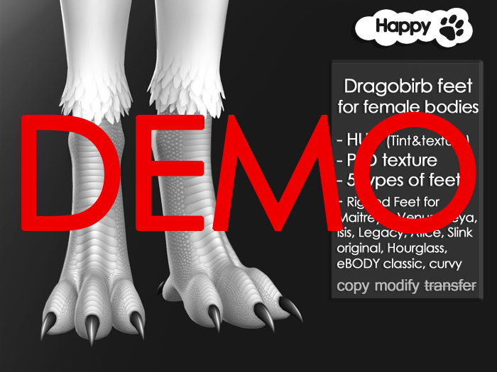 Happy Paw - Dragobirb feet (for female bodies) DEMO