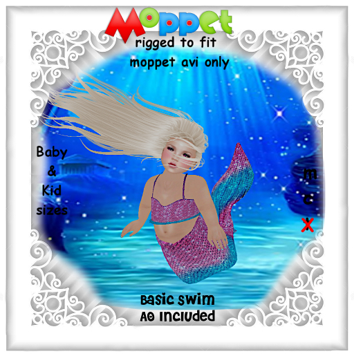 Moppet Pink Blue Mermaid Set
