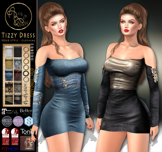 ***ArisArisB&W~CoAl59~Tizzy Dress- HUD