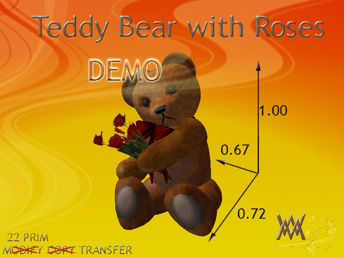 Teddy bear with Roses by Wild Motley DEMO