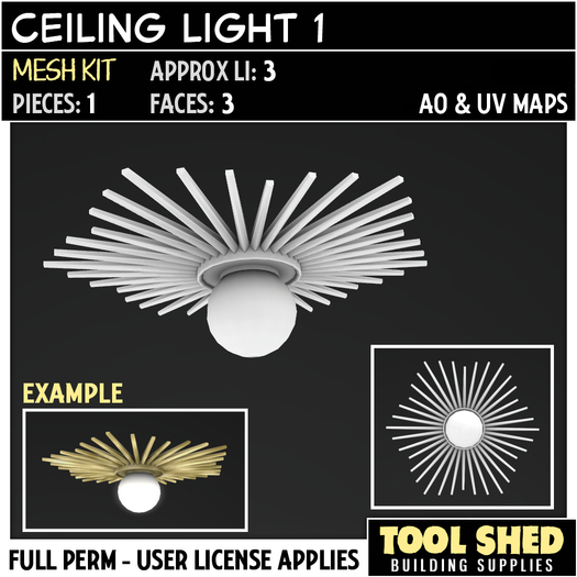 Tool Shed - Ceiling Light 1 Mesh Kit
