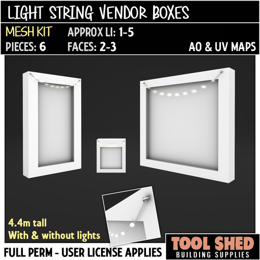 Tool Shed - Light String Vendor Boxes Mesh Kit
