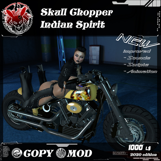The Bunny Mechanic // Skull Chopper // Indian Spirit