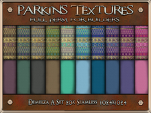 Parkins Textures - Demelza A Set - 20x Full Perm Seamless 1024 - Fabric, Clothing, Textile, Cloth, Dress, Asian, Sari