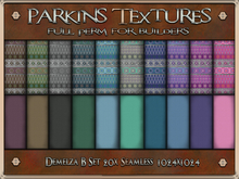 Parkins Textures - Demelza B Set - 20x Full Perm Seamless 1024 - Fabric, Clothing, Textile, Cloth, Dress, Asian, Sari