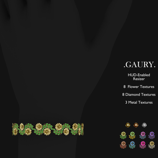 GAURY Flower Leaf Bracelet -Fatpack