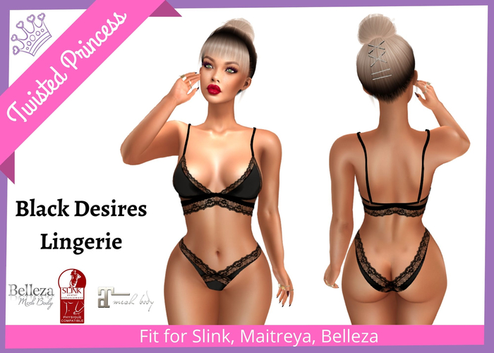TP- Black Desires Lingerie -packer