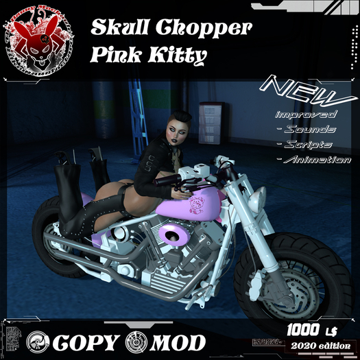 The Bunny Mechanic // Skull Chopper // Pink Kitty