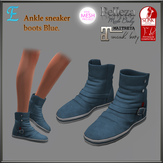 Ankle sneaker boots Blue