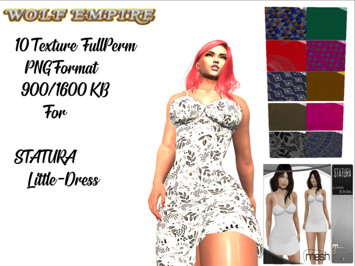 "WE" TEXTURE Full Perm for: SM little-dress