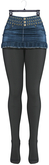 adorsy - Elvira Denim Skirt+Stockings Dark Bl - Maitreya/Legacy