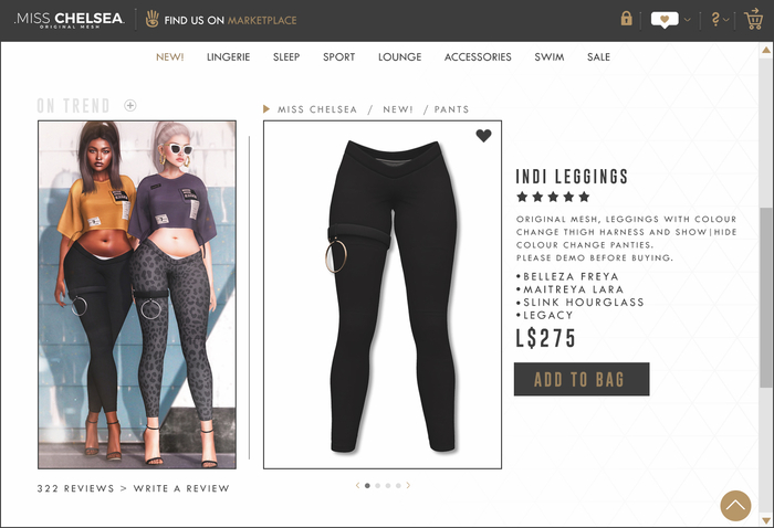 .miss chelsea. Indi Leggings Black