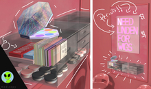 Shipped!  A gnarly plastic makeup set w/light