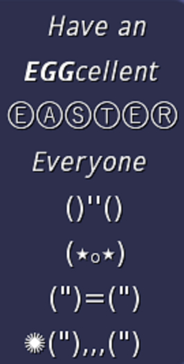 :: MG ::  Have An Eggcellent Easter Everyone - Gesture (with Sound)
