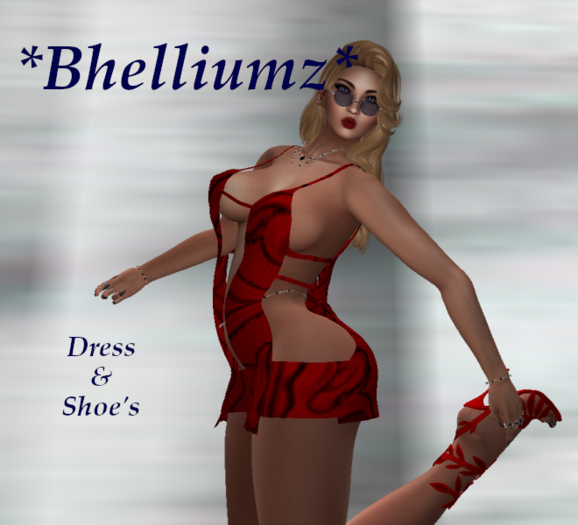 *Bhelliumz* Merri Dress red pack w/ shoe