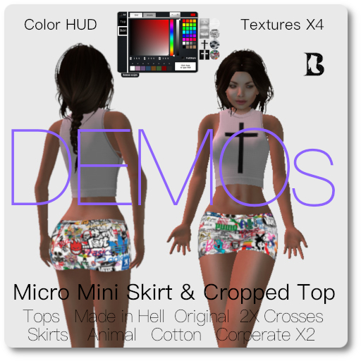 Blackburns Micro Mini Skirt & Cropped Top DEMO