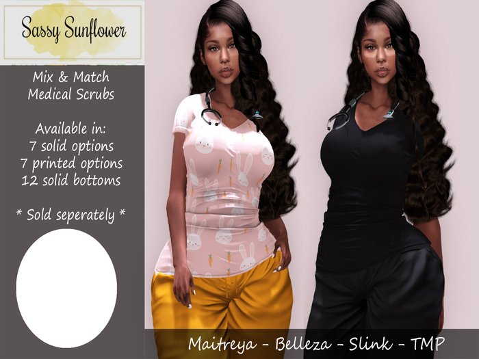 {SS} Medical Scrubs Bottom- White