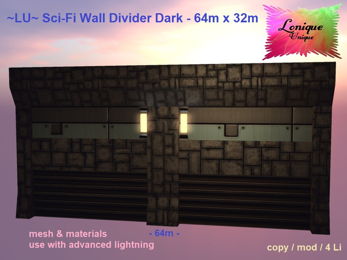 ~LU~ Sci-Fi Wall Divider Dark - 64m x 32m