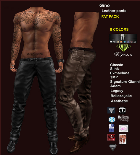 Res_Gino leather pants Fat Pack