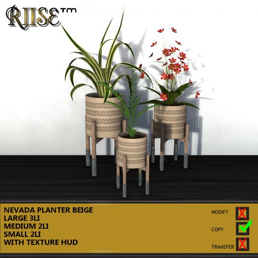 RIISE - Nevada Planter - Beige - BOXED